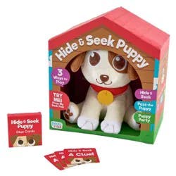 Chuckle & Roar Hide & Seek Puppy Interactive Plush Toy with Sounds - Kids Electronic Game Ages 3+