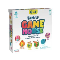 Chuckle & Roar 6-in-1 Family Game House - Classic Games Collection for Family Game Night