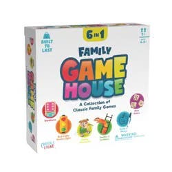 Chuckle & Roar 6-in-1 Family Game House - Classic Games Collection for Family Game Night
