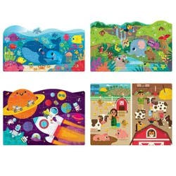 Chuckle & Roar Tray Puzzle 5-Pack - Kids Puzzle Set Ages 3+