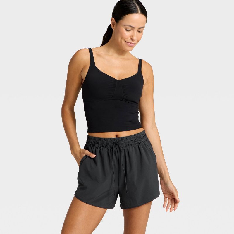 slide 3 of 5, Women's Active Light All Activity Woven Shorts 3" - All In Motion™ Black XL, 1 ct