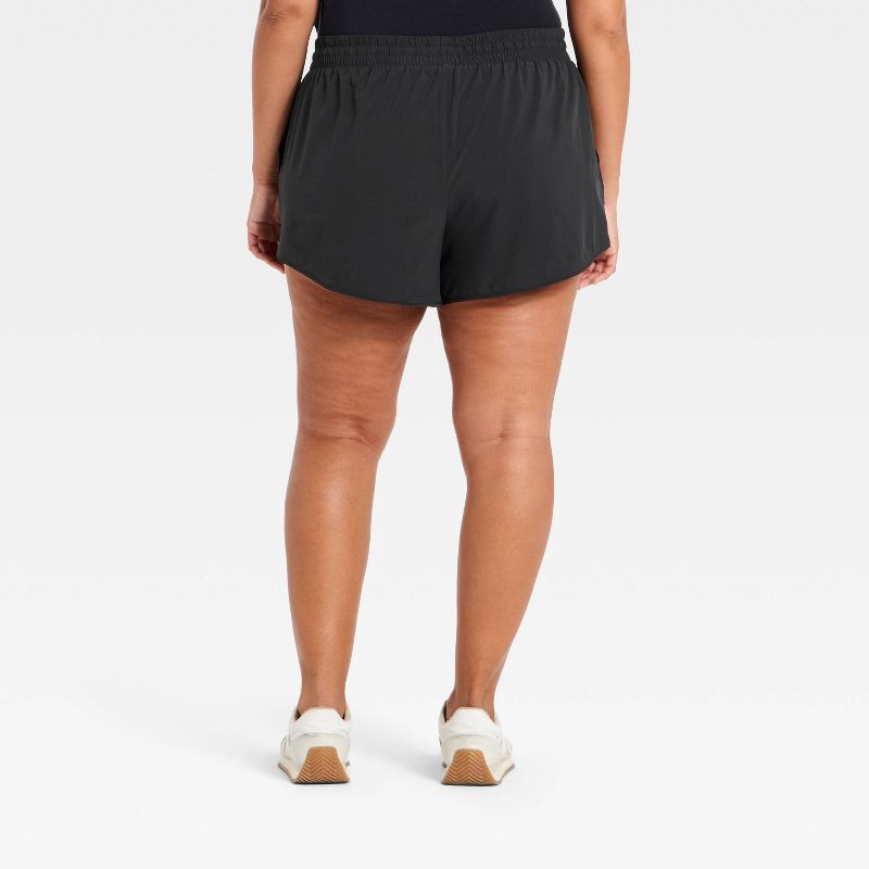 slide 5 of 5, Women's Active Light All Activity Woven Shorts 3" - All In Motion™ Black XL, 1 ct