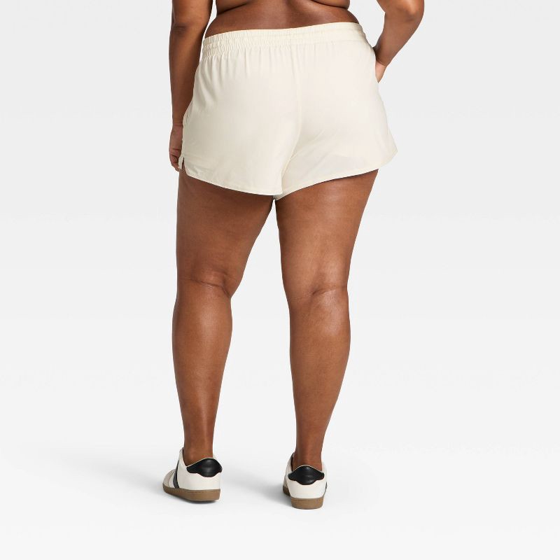 slide 5 of 5, Women's Active Light All Activity Woven Shorts 3" - All In Motion™ White L, 1 ct