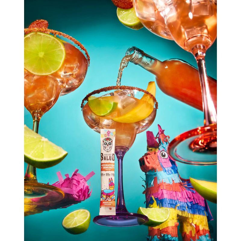 slide 2 of 6, Salud Hydration + Immunity Mango Chili Lollipop Electrolyte Drink Mix - 6pk/0.21oz Sticks, 6 ct, 0.21 oz
