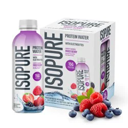 Isopure Ready to Drink Mixed Berry 15g Clear Protein Water with Electrolytes - 4pk/20 fl oz