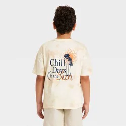 Boys' Short Sleeve 'Chill Days in the Sun' Graphic T-Shirt - Cat & Jack™ Off-White XL