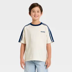 Boys' Short Sleeve Jersey T-Shirt - Cat & Jack™ Off-White S