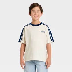 Boys' Short Sleeve Jersey T-Shirt - Cat & Jack™ Off-White S