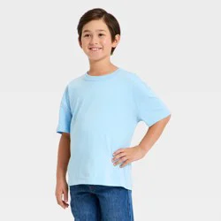 Boys' Short Sleeve Oversized T-Shirt - Cat & Jack™ Baby Blue M