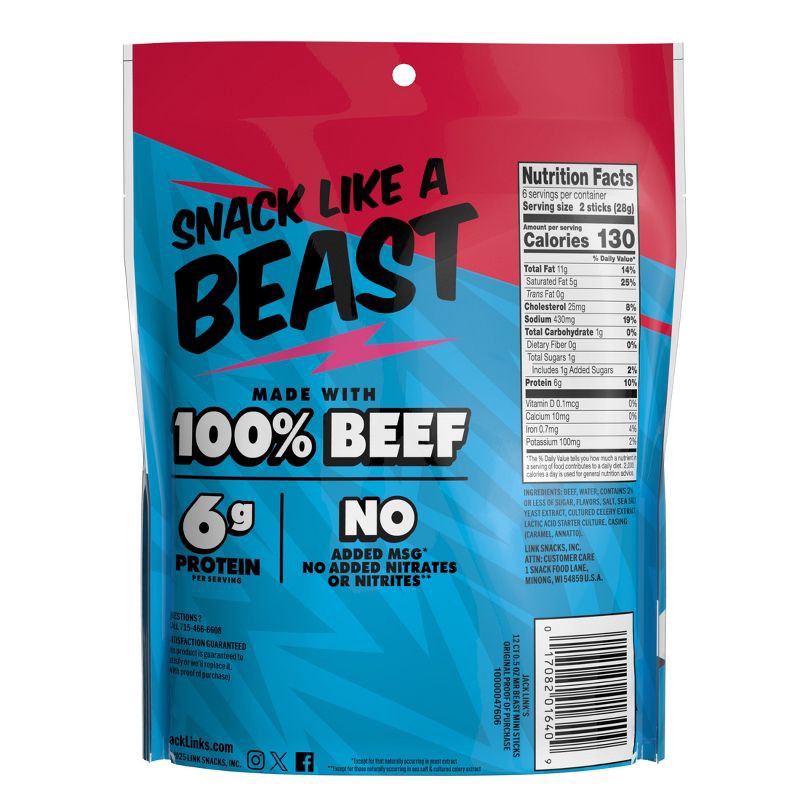 slide 2 of 9, Jack Link's MrBeast Mini Beef Sticks Original - 6oz/12ct, 6 oz, 12 ct