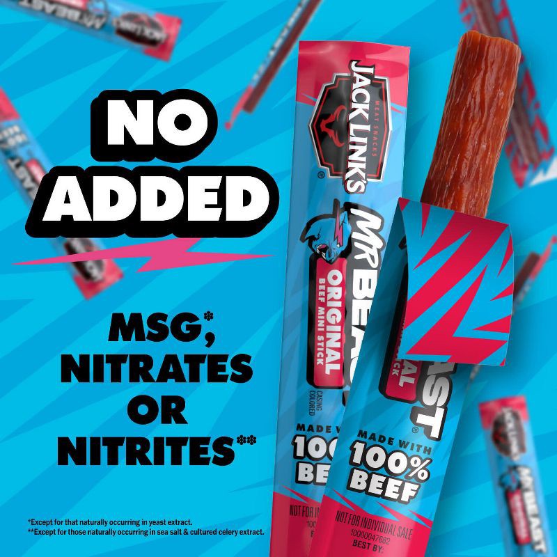 slide 6 of 9, Jack Link's MrBeast Mini Beef Sticks Original - 6oz/12ct, 6 oz, 12 ct
