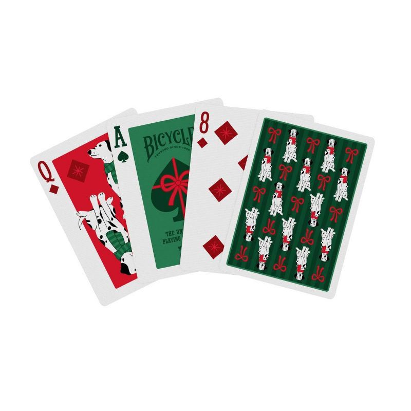 slide 2 of 7, Bicycle Dalmatians Green Playing Cards, 1 ct
