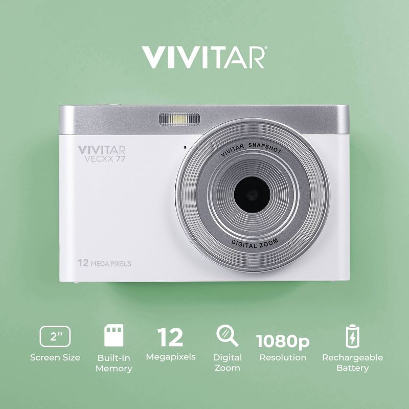 slide 2 of 11, Vivitar SnapShot Digital Camera - Silver, 1 ct