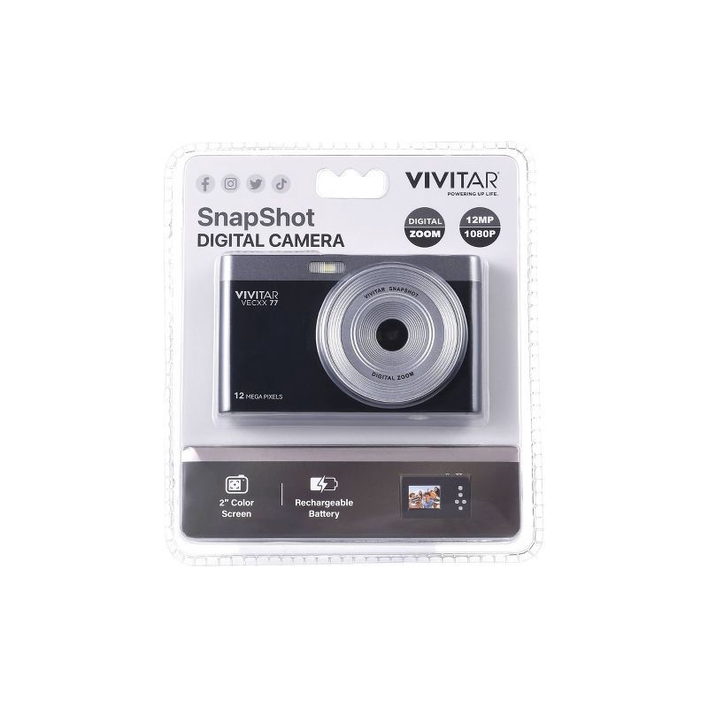 slide 1 of 11, Vivitar SnapShot Digital Camera - Black, 1 ct