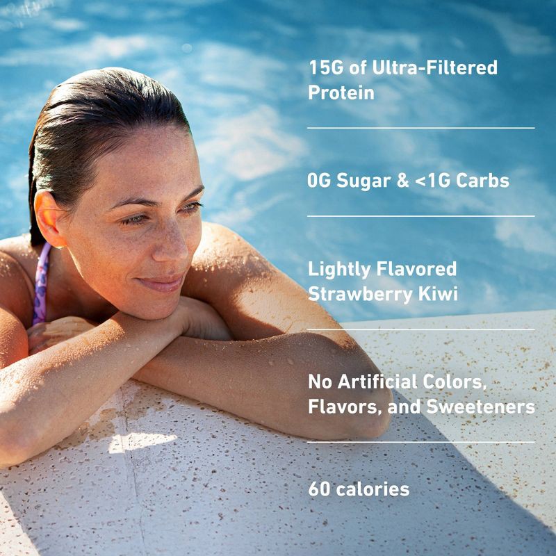 slide 5 of 11, Isopure Ready to Drink Strawberry Kiwi 15g Clear Protein Water with Electrolytes - 20 fl oz, 15 gram, 20 fl oz