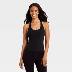 Women's Everyday Soft Halter Neck Support Tank Top - All In Motion™ Black M