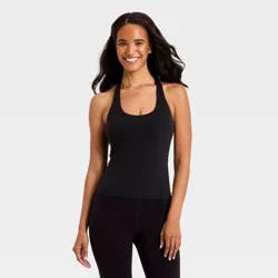 Women's Everyday Soft Halter Neck Support Tank Top - All In Motion™ Black XXL