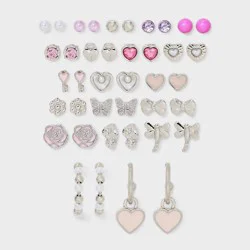 Girls' 20pk Hearts and Roses Earring Set - Cat & Jack™