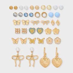 Girls' 20pk Bows and Hearts Earring Set - Cat & Jack™