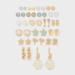 Girls' 20pk Beach Icons Earring Set - Cat & Jack™