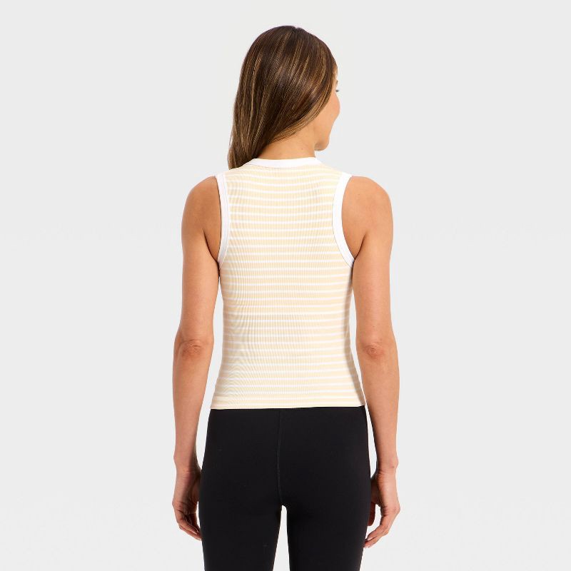 slide 2 of 5, Women's Seamless Support Tank Top - All In Motion™ Yellow L, 1 ct