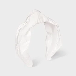 Girls' Headband Top Knot - Cat & Jack™ White