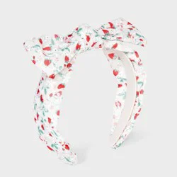 Cat & Jack Girls' Headband Strawberry Printed Eyelet - Cat and Jack™