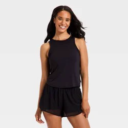 Women's Mesh Back Run Tank Top - All In Motion™ Black XS