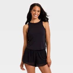 Women's Mesh Back Run Tank Top - All In Motion™ Black M