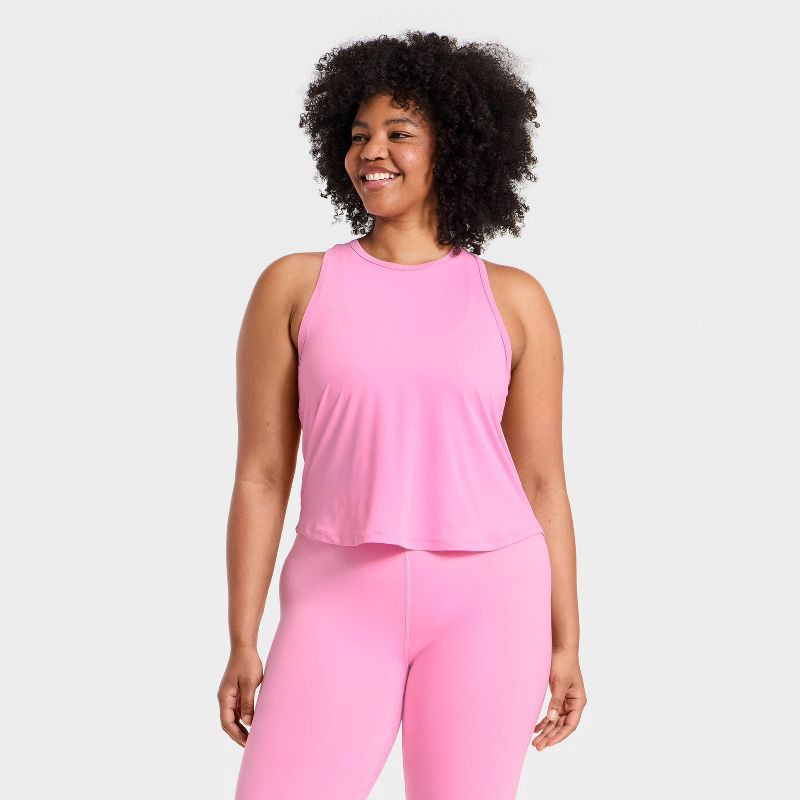 slide 4 of 5, Women's Mesh Back Run Tank Top - All In Motion™ Vibrant Pink XL, 1 ct