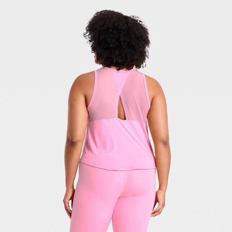 slide 5 of 5, Women's Mesh Back Run Tank Top - All In Motion™ Vibrant Pink XL, 1 ct