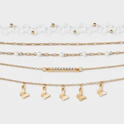 Girls' 5pk Butterfly Charms Choker Set - Cat & Jack™