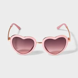 Girls' Heart Aviator Sunglasses - Cat & Jack™ Light Pink