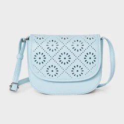 Girls' Saddle Crossbody Bag - Cat & Jack™ Blue