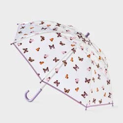 Girls' Butterfly Print Stick Umbrella - Cat & Jack™ Clear