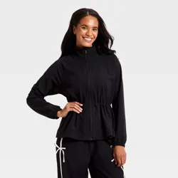 Women's Woven Peplum Jacket - All In Motion™ Black M