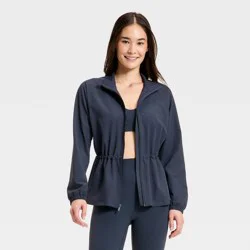 Women's Woven Peplum Jacket - All In Motion™ Dark Blue M