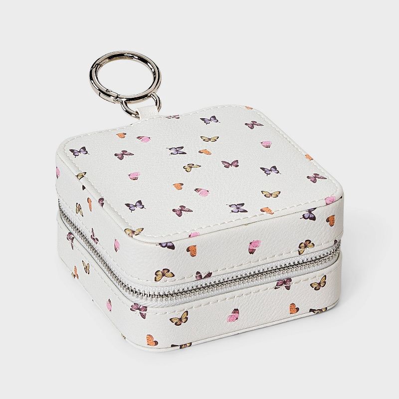 slide 1 of 2, Girls' Butterfly Printed Square Jewelry Organizer - Cat & Jack™, 1 ct