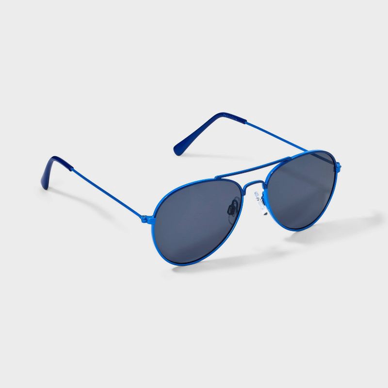 slide 2 of 2, Boys' Aviator Sunglasses - Cat & Jack™ Blue, 1 ct