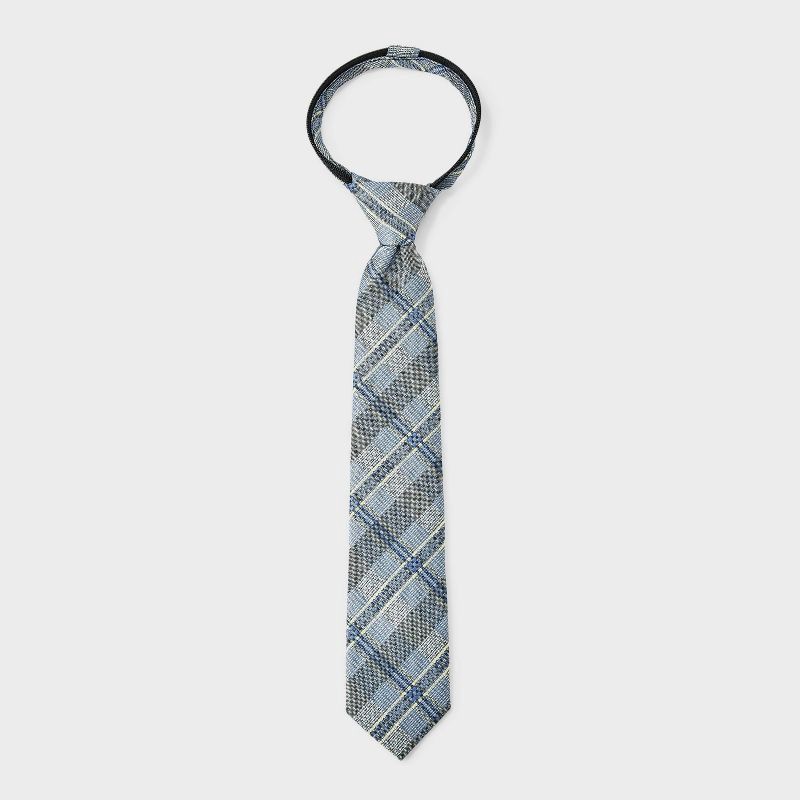 slide 1 of 3, Boys' Plaid Zip Necktie - Cat & Jack™ S/M, 1 ct