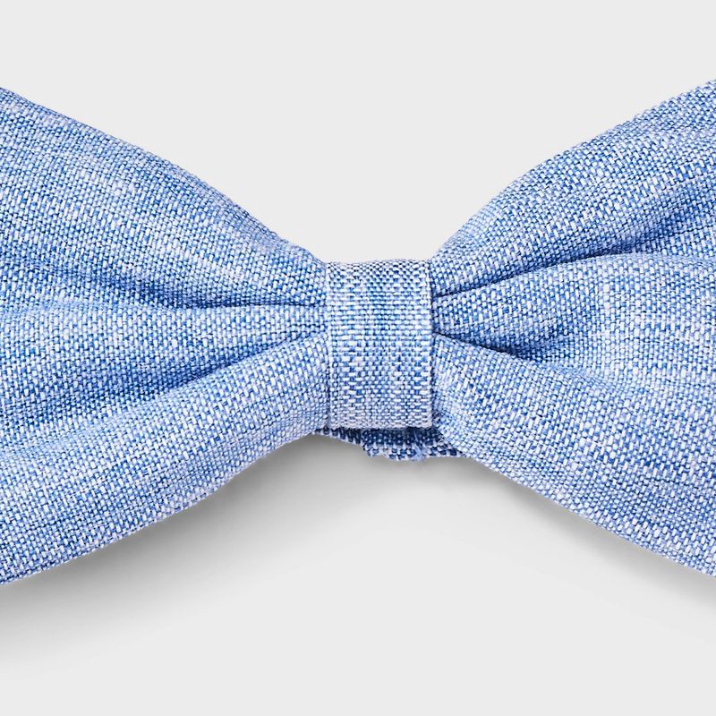 slide 3 of 3, Boys' Chambray Bow Tie - Cat & Jack™ Blue, 1 ct