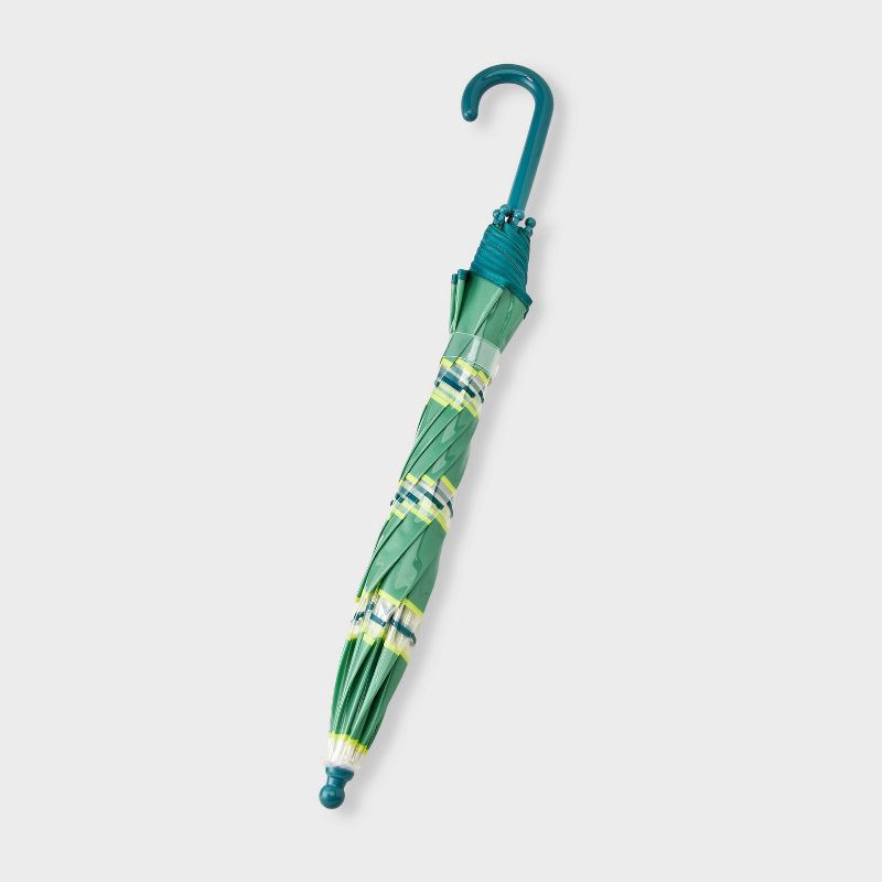 slide 2 of 2, Boys' Striped Stick Umbrella - Cat & Jack™ Green, 1 ct