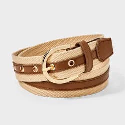 Boys' Webbed Belt - Cat & Jack™ Brown M