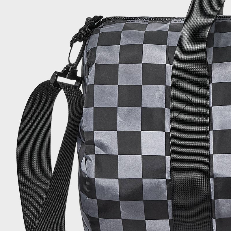 slide 4 of 4, Boys' Checkered Duffel Bag - Cat & Jack™ Black, 1 ct