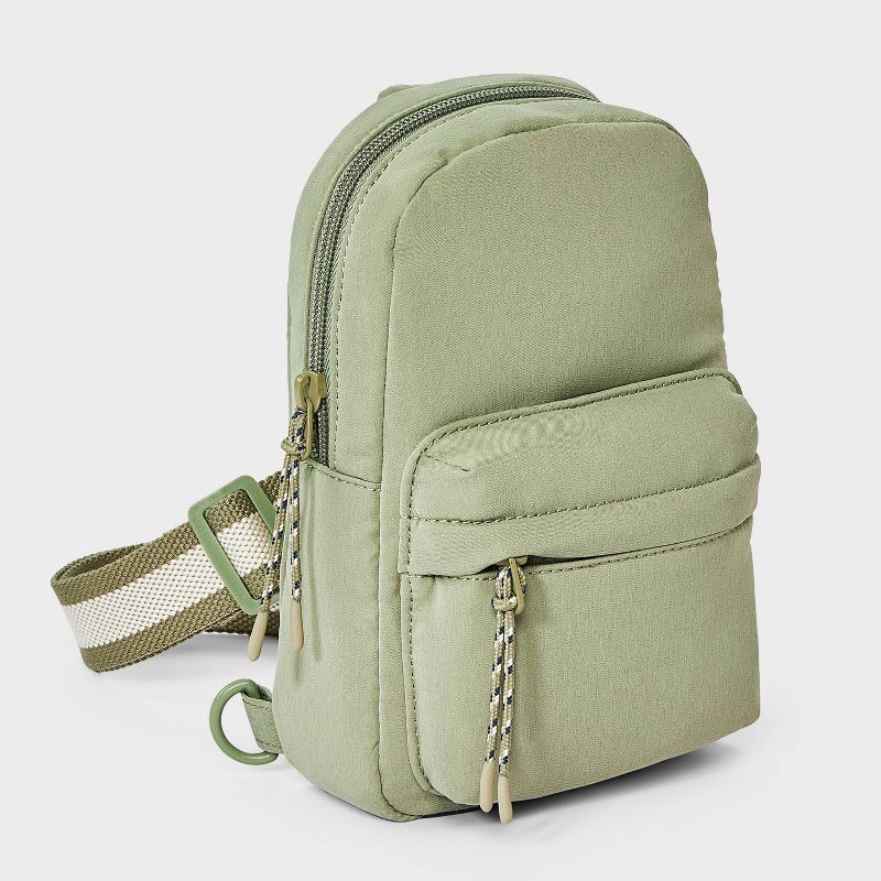 slide 2 of 5, Boys' Sling Bag - Cat & Jack™ Olive Green, 1 ct