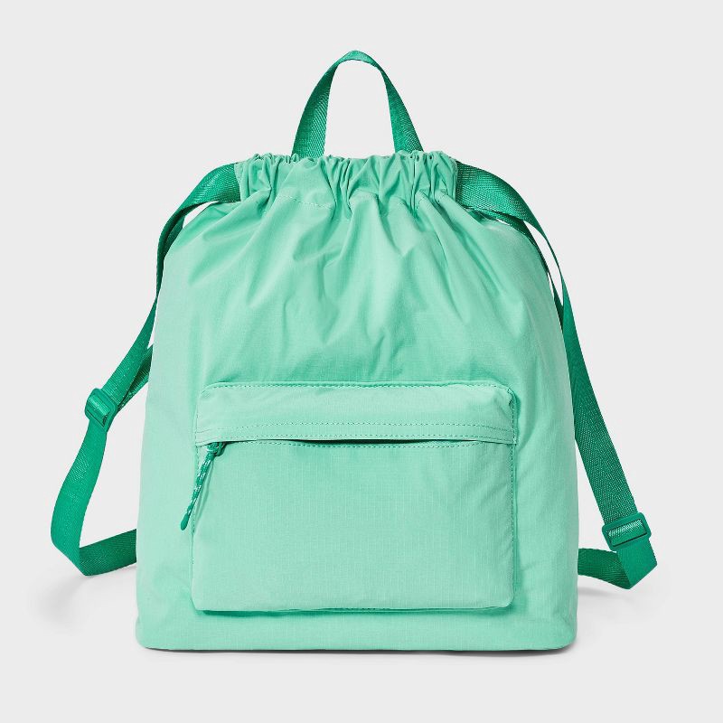 slide 1 of 4, Boys' Ripstop Cinch Backpack - Cat & Jack™ Green, 1 ct