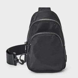 Girls' Sling Crossbody Bag - art class™ Black