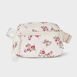 Girls' Floral Belt Crossbody Bag - art class™ Cream