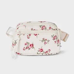 Girls' Floral Belt Crossbody Bag - art class™ Cream