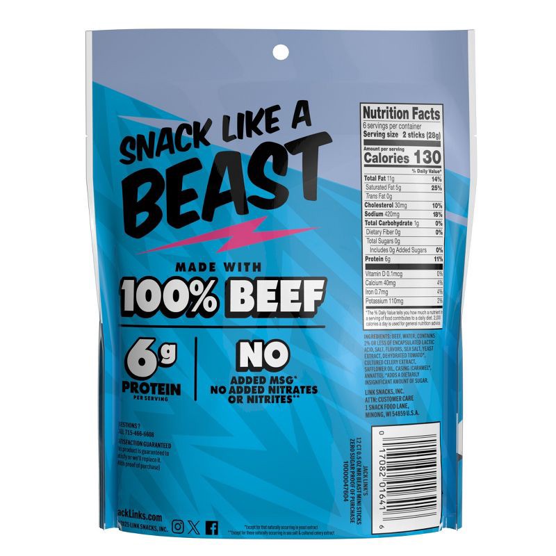 slide 2 of 9, Jack Link's MrBeast Zero Sugar Mini Beef Sticks Original - 6oz/12ct, 6 oz, 12 ct